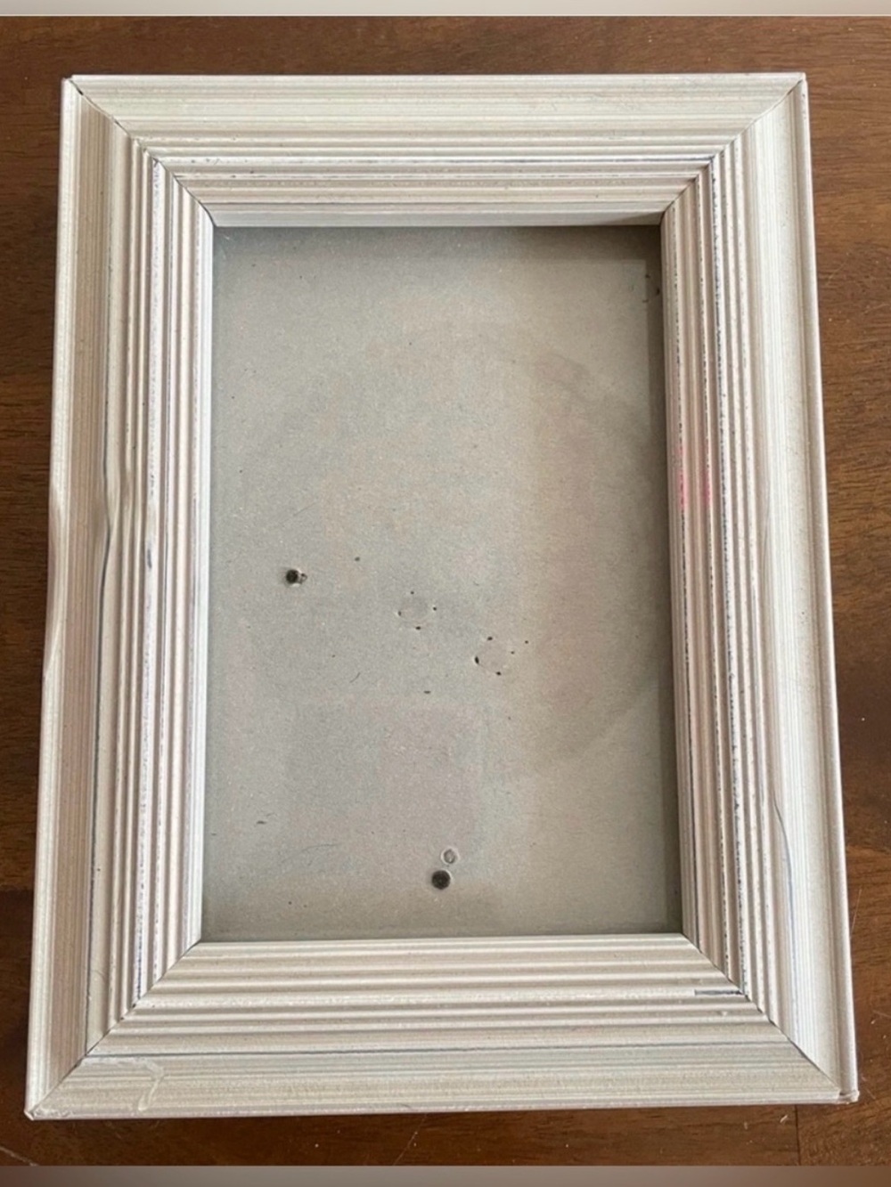 Classic Cream Ribbed Wood Picture Frame - Neutral Home Accent